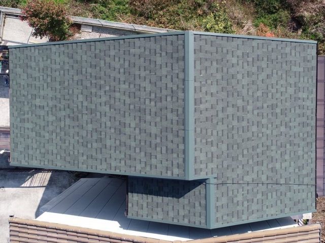 明石市で葺き替え後のリッジウェイの屋根